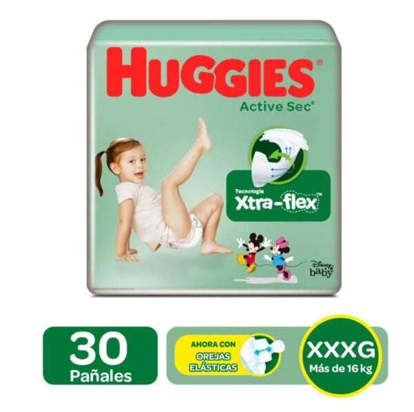 PAN. HUGGIES ACTIVE SEC ET 6 X 30 UND